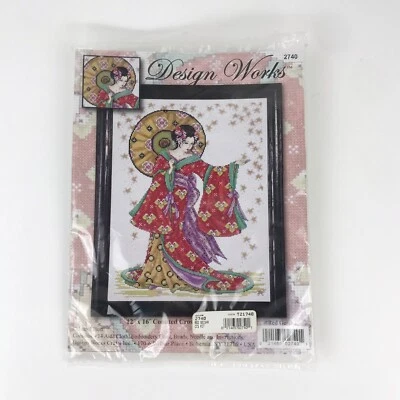 Design Works Red Geisha Counted Cross Stitch Kit - Image 1 of 2