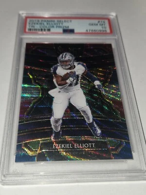 2019 PANINI SELECT EZEKIEL ELLIOTT TRI-COLOR PRIZM GEM MINT 10 178/199 #74 - Image 1 of 3