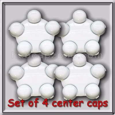Set of 4 White Dodge Intrepid Center Caps, Hubcaps Fits Polycast Intrepid Wheel - Image 1 of 2