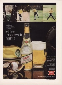 Vintage 1968 Miller Brewing Company Miller High Life Bier Original Print Ad - Bild 1 von 1