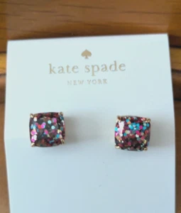 Neu Kate Spade New York Glitzer Kristall Quadrat Ohrstecker - Bild 1 von 2