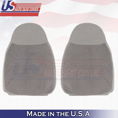 1996 1997 For Ford F150 F250 F350 XLT Driver & Passenger Top Cloth Covers Gray - Image 1 of 4