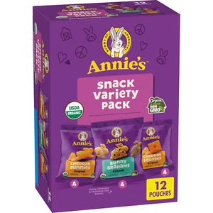 Annie'S Organic Variety Pack, Cheddar Bunnies, Bunny Grahams and Cheddar Squares - Picture 1 of 12