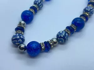 MODESCHMUCK HALSKETTE KETTE PERLEN PERLE GLASPERLEN KUNSTPERLEN - Bild 1 von 13