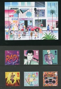Jersey 2354 - 2360 Pop Culture 1980's Stamp Set With Sheet MNH 2013 - Picture 1 of 2