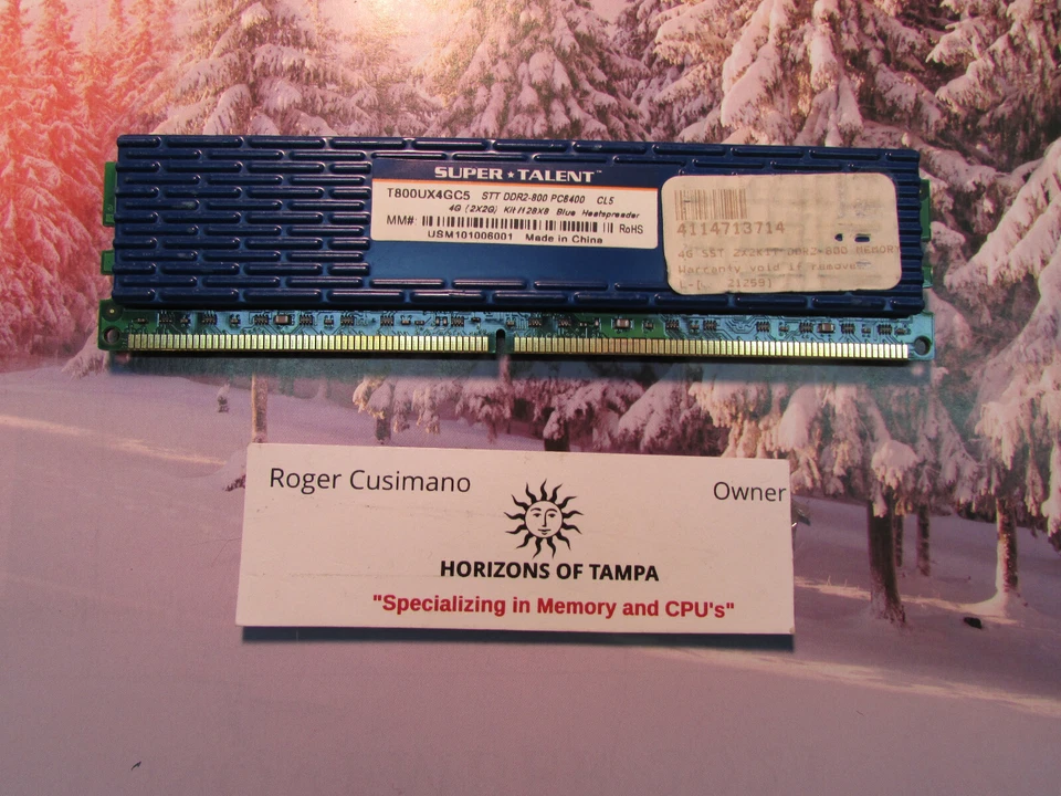 Supertalent 2GB Shielded T800UX4GC5 PC2-6400 DDR2-800 RAM  - Image 1 of 1