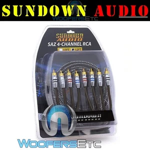 SUNDOWN AUDIO 17FT SAZ 4CHANNEL SOLID 100% OFC COPPER TWISTED RCA AMPLIFIER WIRE - Picture 1 of 2