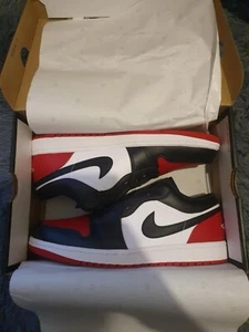 Jordan 1 Low Bred Toe 2.0 BRAND NEW WITH TAGS | SIZE 9.5 | FAST SHIP | AUTHENTIC - Picture 1 of 5