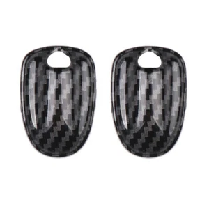 Pair Carbon Style Windshield Water Spray Nozzle Cover Fit For MINI Cooper F56 - Picture 1 of 8