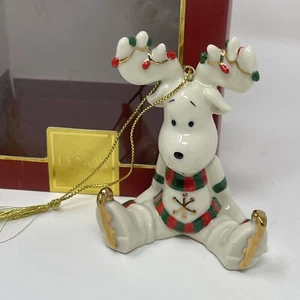 Lenox China Moosecapades Holiday Moose Ornament Christmas in Box - Picture 1 of 10