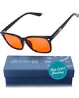 Sleep ZM Black Wayfarer Style Orange Lens Blue Light Blocking Glasses