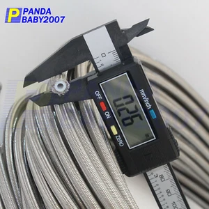 AN3 3AN Stainless Steel Braided Brake PTFE Teflon Hose Line 4000PSI ID:1/8" 1M - Picture 1 of 25