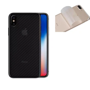 2 x Rückseite 3D Carbon Schutzfolie für iPhone X / XS Carbonfolie Hinten Folie - Picture 1 of 5