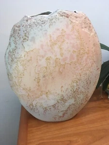 17.5” Tony Evans California Post Modern Studio Pottery Raku Freeform Vase Signed - Picture 1 of 14