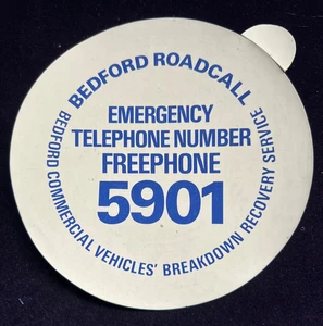 BEDFORD ROADCALL COMMERCIAL VEHICLE BREAKDOWN RECOVERY SERVICE VINTAGE STICKER - Picture 1 of 3