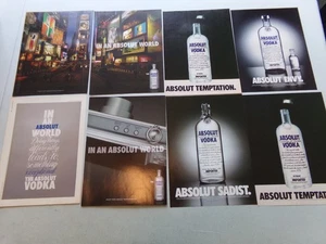 12 Absolut Vodka Ads Lot - Picture 1 of 2