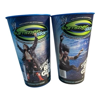WWE Summer Slam 2009 3D 7-Eleven tazas lenticulares Slurpee Undertaker y Edge Foto 1 de 4