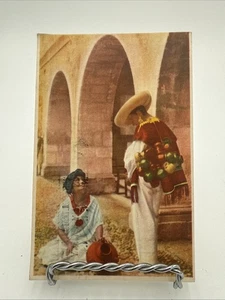 Cuetzalan Indianerin mit Keramik ~ Vintage Puebla Mexiko Postkarte ~ 1950er - Bild 1 von 10