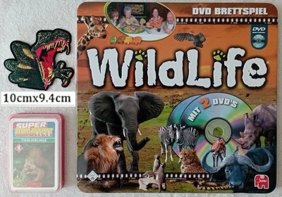 Wildlife - DVD Brettspiel Jumbo Gesellschaftsspiel + Saurier Patch - Bild 1 von 4