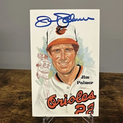 Jim Palmer Autograph Signed Auto Perez Steele Postcard JSA Certification /10,000 - Image 1 of 4