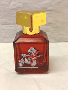 Red Glass & Spray Perfume Bottle Mickey Mouse Design Empty Refillable 50ml New - Picture 1 of 3