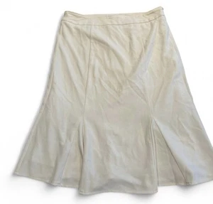 Sag Harbor Womens Pleated White Lined Skirt Sz 14 Money Power Business Boss Life - Picture 1 of 8