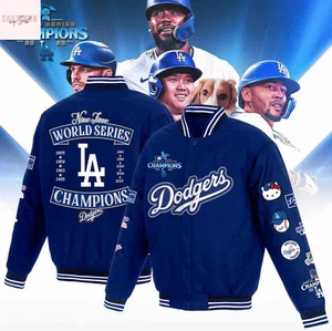 Baseballjacke Dodgers Kitty 2025 Nine Time World Series Champions - Bild 1 von 2
