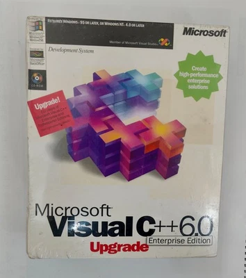 Microsoft Visual C++ 6.0 Enterprise Edition Upgrade Sealed Slighlty Crushed - Image 1 of 4