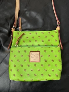Vintage Dooney & Bourke Handtasche Y2K 2000er Crossbody Bag Schultertasche Leder grün - Bild 1 von 22