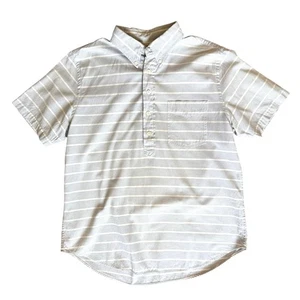 Jack Spade NY Striped Button-up Henley in Gray & White Size XL X-Large - Picture 1 of 5