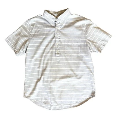 Jack Spade NY Striped Button-up Henley in Gray & White Size XL X-Large - Image 1 of 4