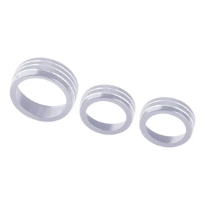 3xPlata Interruptor de Radio AC Anillo de Ajuste Perilla Cubierta Apto para Dodge Durango 2014-20 Nuevo - Imagen 1 de 4