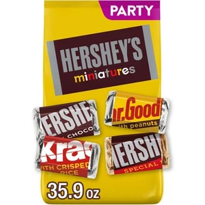 HERSHEY'S Miniatures Assorted Chocolate Candy Party Pack, 35.9 oz - Picture 1 of 6