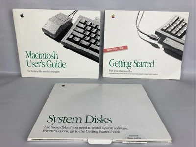 APPLE Macintosh 1991 System Disks 3.5" Floppy Discs 914-0363-B w/ User’s Guide - Image 1 of 4