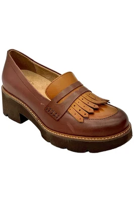 Naturalizer Darcy Lug Sole Loafers Brown Multi Leather - Image 1 of 3