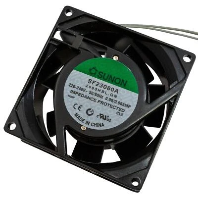 Lüfter 230V AC 14W 80x80x38mm 40,7m³/h 2400U/Min 40,7m³/h Sunon SF23080A2083HBL - Bild 1 von 3