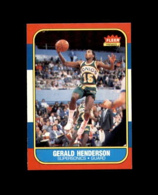 1986-87 Fleer #45 Gerald Henderson ESTADO PERFEITO Break 6 - Imagem 1 de 4