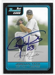 JORDAN TATA Autographed Signed 2006 Bowman Baseball card #B62 Detroit Tigers COA - Picture 1 of 1