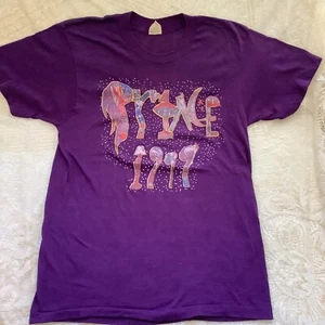 Vintage Authentic 1999 Prince screen star super thin purple T shirt M  - Picture 1 of 6