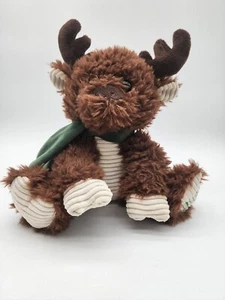 Fiesta Jesus Loves Me Plush Moose 10" Brown Green Scarf - Picture 1 of 9