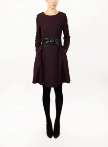 ELLA LAI Gorgeous Plum Long Sleeve Dress Size 38 Stylish & Women - Picture 1 of 6