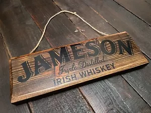 Jameson Wooden Sign - Hand Made - Rustic - Man Cave - Pub Sign - Picture 1 of 4