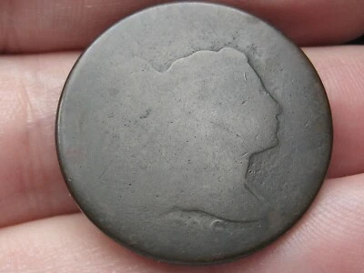 1796 Flowing Hair Liberty Cap Large Cent Penny- Lowball, Counterstamped - Image 1 of 4