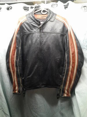 Chaqueta de moto vintage Wilsons de cuero genuino XL M. JULIEN MOTO Foto 1 de 4