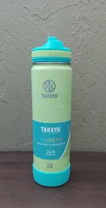 Takeya 22oz Stainless Steel 2 Color Confetti Insulated Water Bottle Lime - Picture 1 of 3