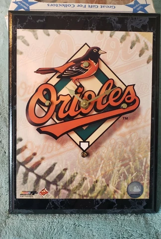 Baltimore Orioles Logo Quartz Wall Clock MLB 9"x12" Made In USA New ( BOX  # 5 ) Cover