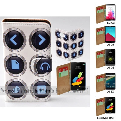 For LG Series Mobile Phone Blue Gadget Icon Theme Print Wallet Phone Case Cover - Imagem 1 de 3