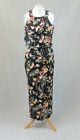 Warehouse Oriental Floral Midi Dress Black Size UK 12 rrp 39 CR112 AA 07