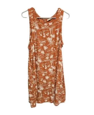 a.n.a. a new approach oasis palmeras mezcla de lino midi sin mangas bolsillo de vestido Foto 1 de 4