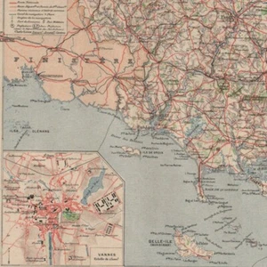 Le Morbihan Vannes - - Département France Géographie - Carte ancienne 1914 - Picture 1 of 2
